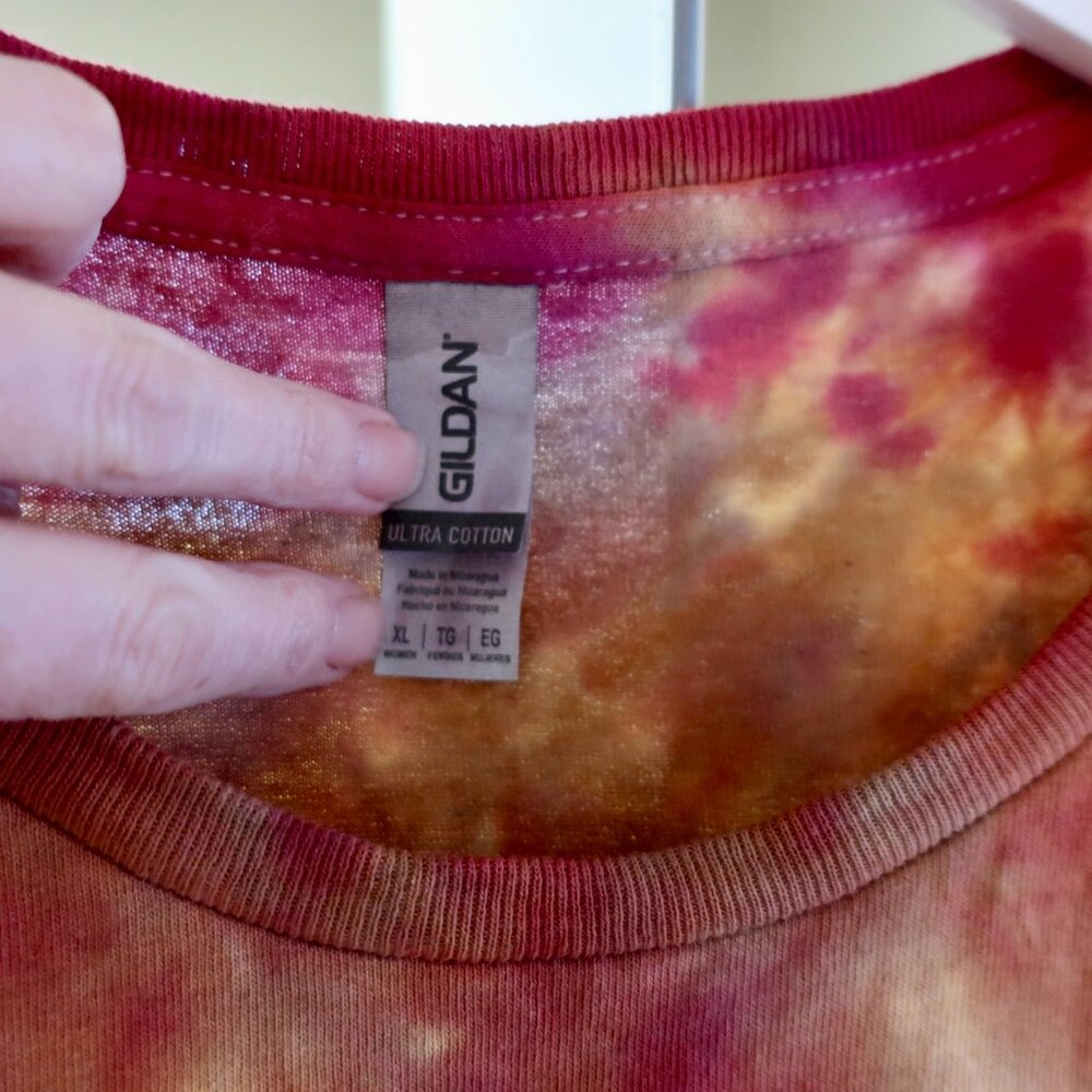 Mandala tie dye t-shirt - women's XL - handmade ready to ship - Picture 4 of 7